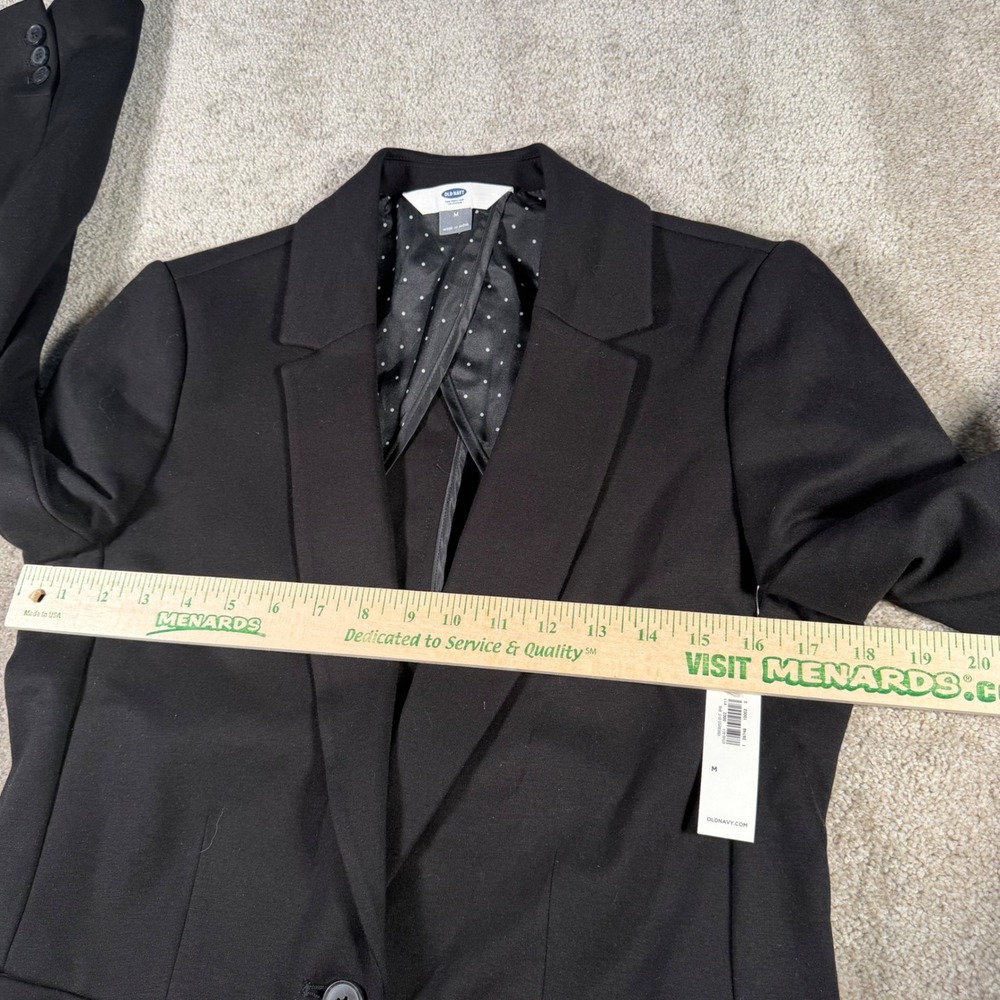 Old Navy Blazer Women Size M Black Single Button 615588-00-1 Jacket Work NEW - Picture 8 of 13